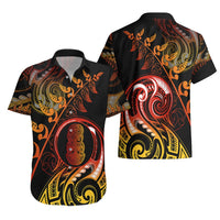 New Zealand Hawaiian Shirt Aotearoa Hei-Tiki Maori Fern Tattoo Arty LT9 - Polynesian Pride