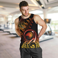 New Zealand Men Tank Top Aotearoa Kiwi Bird Maori Fern Tattoo Arty LT9 - Polynesian Pride