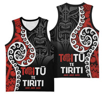 Honour The Treaty New Zealand Basketball Jersey Toitu Te Tiriti Ake Ake Ake - Polynesian Pride