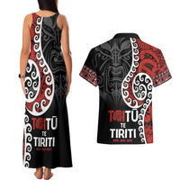 Honour The Treaty New Zealand Couples Matching Tank Maxi Dress and Hawaiian Shirt Toitu Te Tiriti Ake!Ake!Ake!