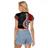 Honour The Treaty New Zealand Raglan Cropped T Shirt Toitu Te Tiriti Ake!Ake!Ake!