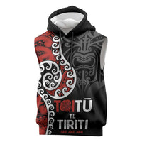 Honour The Treaty New Zealand Sleeveless Hoodie Toitu Te Tiriti Ake Ake Ake - Polynesian Pride