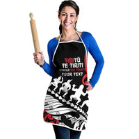 Honour The Treaty New Zealand Personalised Apron Toitu Te Tiriti Half Fern Haka Dance - Polynesian Pride