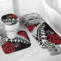 Honour The Treaty New Zealand Personalised Bathroom Set Toitu Te Tiriti Half Fern Haka Dance - Polynesian Pride