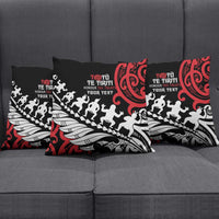Honour The Treaty New Zealand Personalised Pillow Cover Toitu Te Tiriti Half Fern Haka Dance - Polynesian Pride