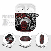 Honour The Treaty New Zealand Personalised AirPods Case Toitu Te Tiriti Indigenous Maori Face - Polynesian Pride