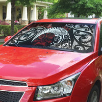 Honour The Treaty New Zealand Personalised Auto Sun Shade Toitu Te Tiriti Indigenous Maori Face - Polynesian Pride