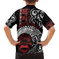 Honour The Treaty New Zealand Personalised Family Matching Tank Maxi Dress and Hawaiian Shirt Toitu Te Tiriti Indigenous Maori Face LT9 - Polynesian Pride