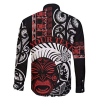 Honour The Treaty New Zealand Personalised Family Matching Tank Maxi Dress and Hawaiian Shirt Toitu Te Tiriti Indigenous Maori Face LT9 - Polynesian Pride