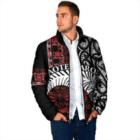 Honour The Treaty New Zealand Personalised Padded Jacket Toitu Te Tiriti Indigenous Maori Face - Polynesian Pride