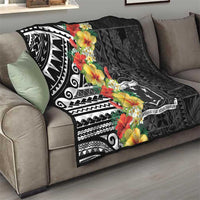 Samoa Tribal Hibiscus Flowers Quilt LT9 - Polynesian Pride