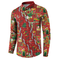 Mele Kalikimaka Pakalana Pikake Lei Button Sweatshirt Hawaiian Rodeo Paniolo Omaomao Palaka - Polynesian Pride