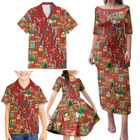 Mele Kalikimaka Pakalana Pikake Lei Family Matching Puletasi and Hawaiian Shirt Hawaiian Rodeo Paniolo Omaomao Palaka - Polynesian Pride