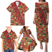 Mele Kalikimaka Pakalana Pikake Lei Family Matching Puletasi and Hawaiian Shirt Hawaiian Rodeo Paniolo Omaomao Palaka - Polynesian Pride