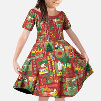 Mele Kalikimaka Pakalana Pikake Lei Family Matching Short Sleeve Bodycon Dress and Hawaiian Shirt Hawaiian Rodeo Paniolo Omaomao Palaka - Polynesian Pride