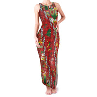 Mele Kalikimaka Pakalana Pikake Lei Family Matching Tank Maxi Dress and Hawaiian Shirt Hawaiian Rodeo Paniolo Omaomao Palaka - Polynesian Pride