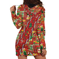 Mele Kalikimaka Pakalana Pikake Lei Hoodie Dress Hawaiian Rodeo Paniolo Omaomao Palaka - Polynesian Pride