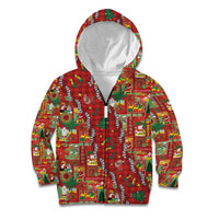 Mele Kalikimaka Pakalana Pikake Lei Kid Hoodie Hawaiian Rodeo Paniolo Omaomao Palaka - Polynesian Pride