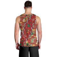 Mele Kalikimaka Pakalana Pikake Lei Men Tank Top Hawaiian Rodeo Paniolo Omaomao Palaka - Polynesian Pride