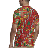 Mele Kalikimaka Pakalana Pikake Lei Rugby Jersey Hawaiian Rodeo Paniolo Omaomao Palaka - Polynesian Pride