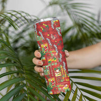 Mele Kalikimaka Pakalana Pikake Lei Skinny Tumbler Hawaiian Rodeo Paniolo Omaomao Palaka - Polynesian Pride