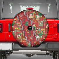 Mele Kalikimaka Pakalana Pikake Lei Spare Tire Cover Hawaiian Rodeo Paniolo Omaomao Palaka - Polynesian Pride