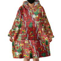 Mele Kalikimaka Pakalana Pikake Lei Wearable Blanket Hoodie Hawaiian Rodeo Paniolo Omaomao Palaka - Polynesian Pride