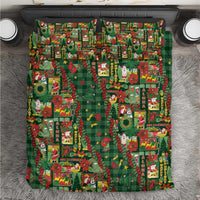 Mele Kalikimaka Pakalana Pikake Lei Bedding Set Hawaiian Rodeo Paniolo Ulaula Palaka - Polynesian Pride