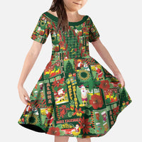 Mele Kalikimaka Pakalana Pikake Lei Family Matching Off The Shoulder Long Sleeve Dress and Hawaiian Shirt Hawaiian Rodeo Paniolo Ulaula Palaka - Polynesian Pride