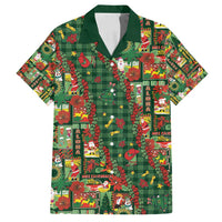 Mele Kalikimaka Pakalana Pikake Lei Family Matching Off Shoulder Short Dress and Hawaiian Shirt Hawaiian Rodeo Paniolo Ulaula Palaka - Polynesian Pride