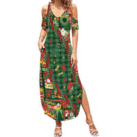 Mele Kalikimaka Pakalana Pikake Lei Family Matching Summer Maxi Dress and Hawaiian Shirt Hawaiian Rodeo Paniolo Ulaula Palaka - Polynesian Pride