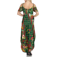 Mele Kalikimaka Pakalana Pikake Lei Family Matching Summer Maxi Dress and Hawaiian Shirt Hawaiian Rodeo Paniolo Ulaula Palaka - Polynesian Pride