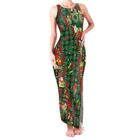 Mele Kalikimaka Pakalana Pikake Lei Family Matching Tank Maxi Dress and Hawaiian Shirt Hawaiian Rodeo Paniolo Ulaula Palaka - Polynesian Pride