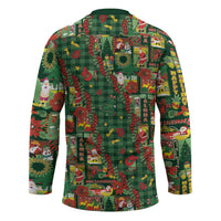 Mele Kalikimaka Pakalana Pikake Lei Hockey Jersey Hawaiian Rodeo Paniolo Ulaula Palaka - Polynesian Pride