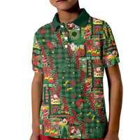 Mele Kalikimaka Pakalana Pikake Lei Kid Polo Shirt Hawaiian Rodeo Paniolo Ulaula Palaka - Polynesian Pride