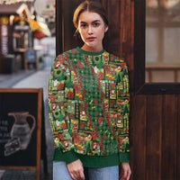 Mele Kalikimaka Pakalana Pikake Lei Ugly Christmas Sweater Hawaiian Rodeo Paniolo Ulaula Palaka - Polynesian Pride