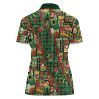 Mele Kalikimaka Pakalana Pikake Lei Women Polo Shirt Hawaiian Rodeo Paniolo Ulaula Palaka - Polynesian Pride