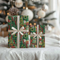 Mele Kalikimaka Pakalana Pikake Lei Wrapping Paper Hawaiian Rodeo Paniolo Ulaula Palaka - Polynesian Pride