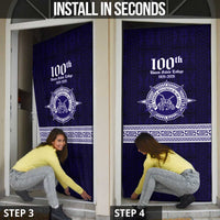 Tonga Queen Salote College 100 years Door Cover QSC 1926-2026 Tongan Pattern