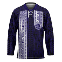 Tonga Queen Salote College 100 years Hockey Jersey QSC 1926-2026 Tongan Pattern LT9 Unisex Blue - Polynesian Pride