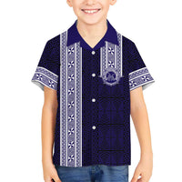 Tonga Queen Salote College 100 years Kid Hawaiian Shirt QSC 1926-2026 Tongan Pattern LT9 Kid Blue - Polynesian Pride