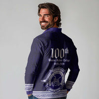 Tonga Queen Salote College 100 years Long Sleeve Polo Shirt QSC 1926-2026 Tongan Pattern