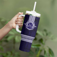 Tonga Queen Salote College 100 years Tumbler With Handle QSC 1926-2026 Tongan Pattern LT9 - Polynesian Pride