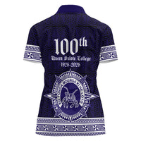 Tonga Queen Salote College 100 years Women Polo Shirt QSC 1926-2026 Tongan Pattern