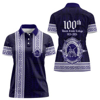 Tonga Queen Salote College 100 years Women Polo Shirt QSC 1926-2026 Tongan Pattern