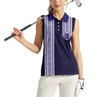 Tonga Queen Salote College 100 years Women Sleeveless Polo Shirt QSC 1926-2026 Tongan Pattern