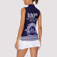 Tonga Queen Salote College 100 years Women Sleeveless Polo Shirt QSC 1926-2026 Tongan Pattern