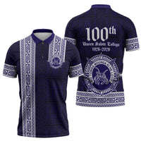 Tonga Queen Salote College 100 years Zipper Polo Shirt QSC 1926-2026 Tongan Pattern