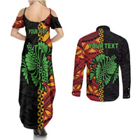 Personalised Tonga Emancipation Day Couples Matching Summer Maxi Dress and Long Sleeve Button Shirt Puleanga Fakatui O Since 1970 LT9 - Polynesian Pride