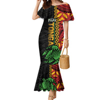 Personalised Tonga Emancipation Day Mermaid Dress Puleanga Fakatui O Since 1970 LT9 Women Red - Polynesian Pride